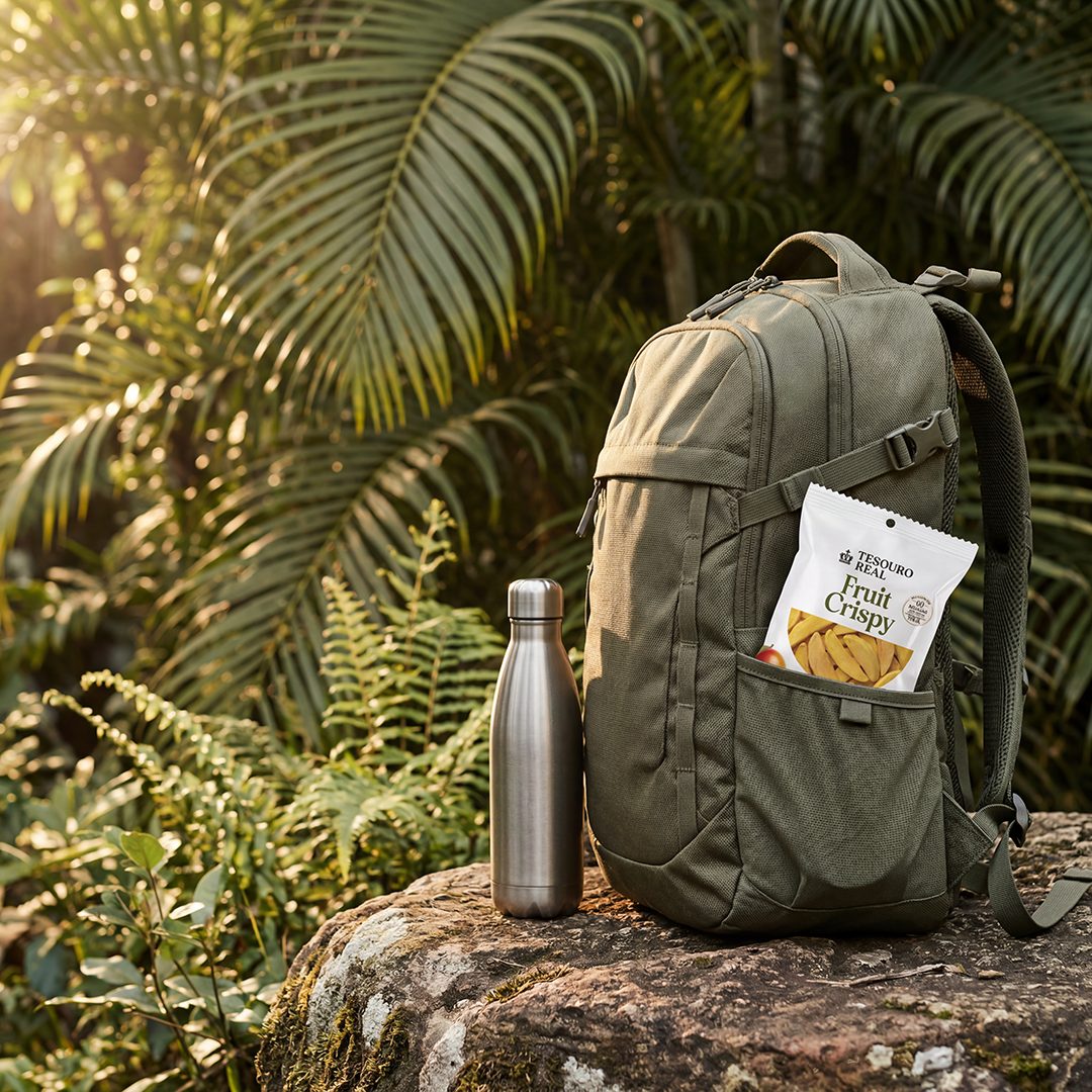 Fruit Crispy na mochila — lifestyle outdoor