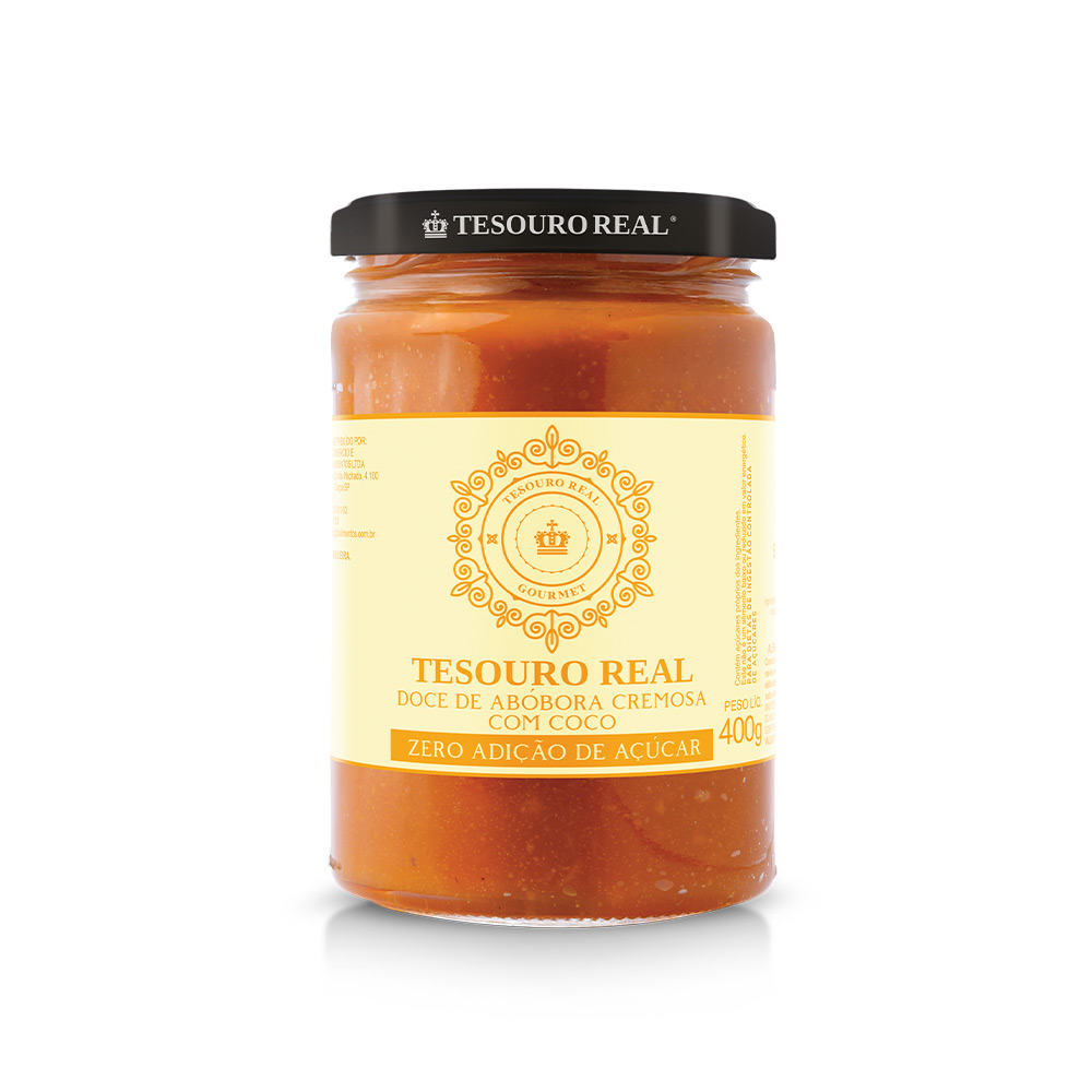 Doce Abóbora Com Coco Zero Tesouro Real 400g