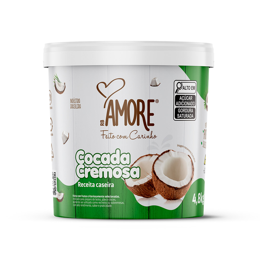Cocada Cremosa Branca Balde RB Amore 4,8kg