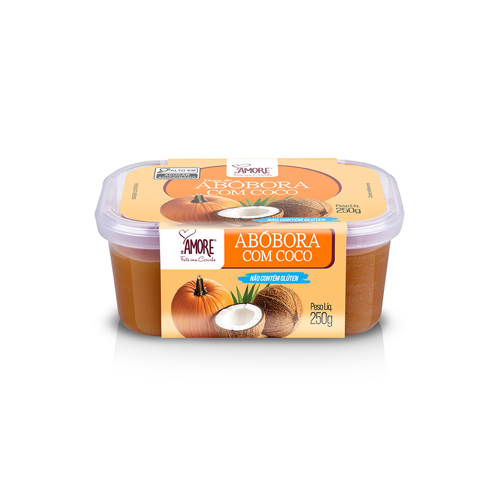 Doce de Abóbora com Coco de Corte Bandejado RB Amore 250g