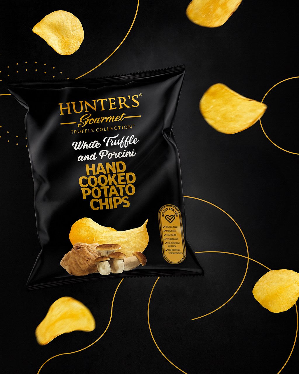 A sofisticação dos cogumelos porcini combinada ao aroma marcante da trufa branca.