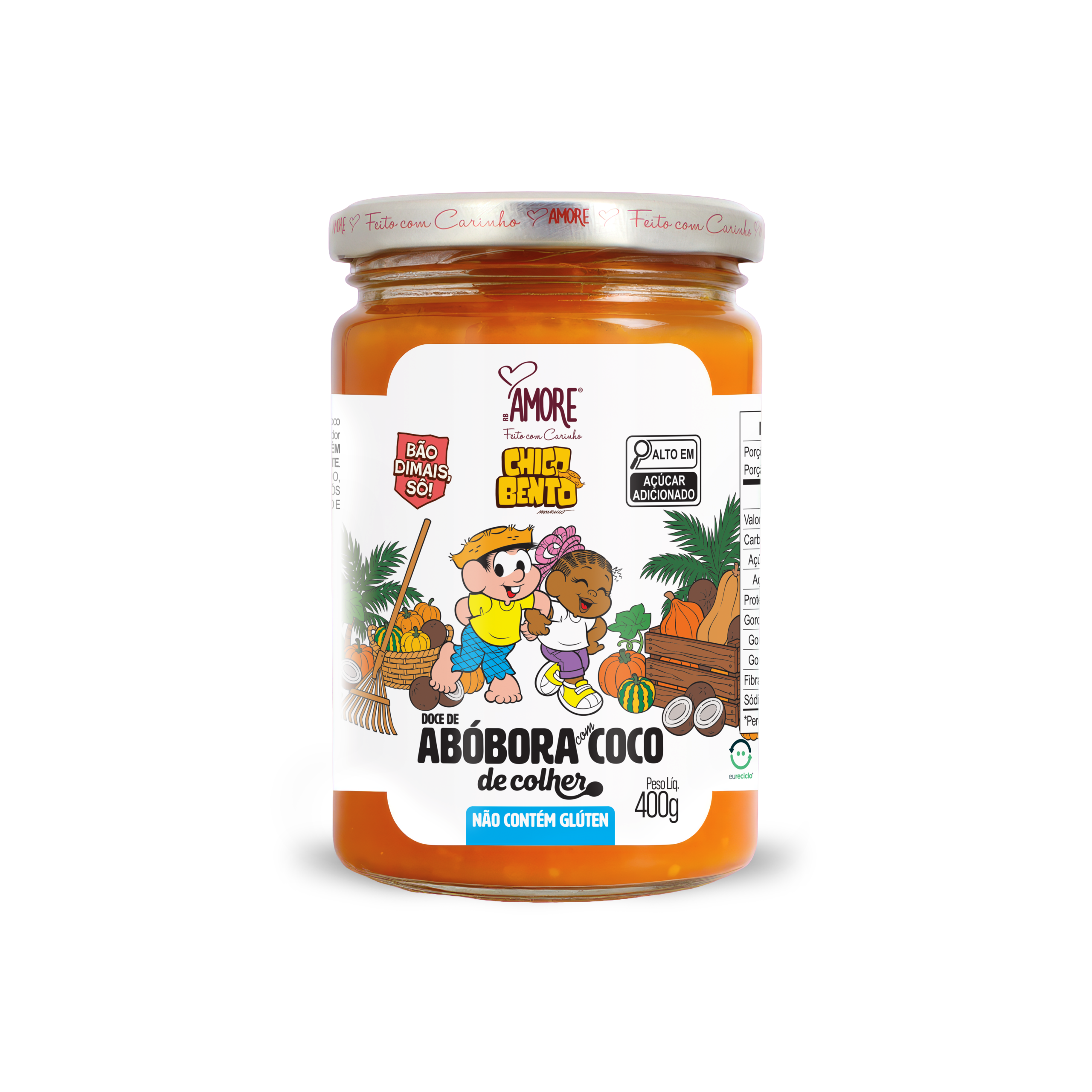 Doce de Abóbora Cremosa com Coco de Colher Premium RB Amore 400g