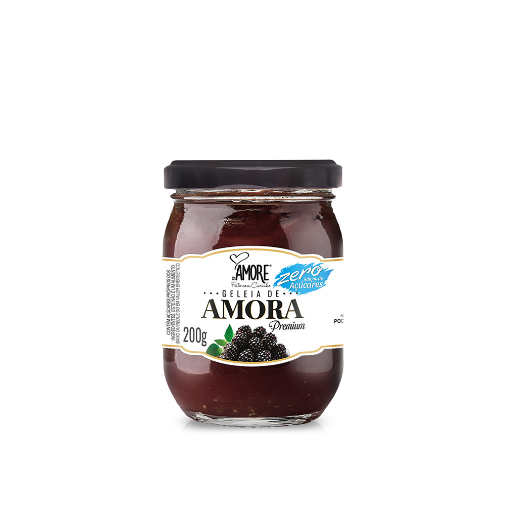 Geleia de Amora Premium Zero RB Amore 200g