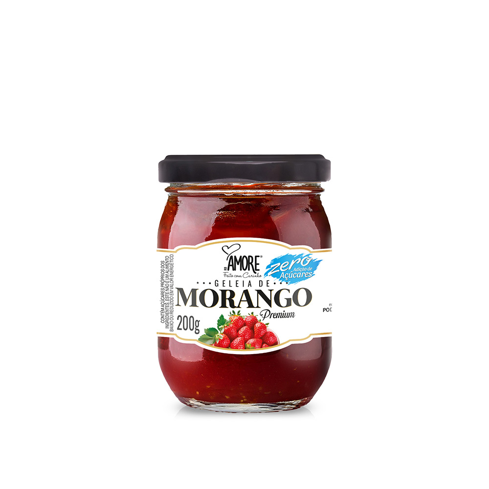 Geleia de Morango Premium Zero RB Amore 200g