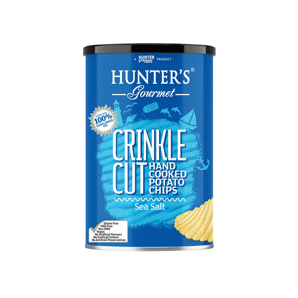 Hunters Gourmet Ondulada Sabor Sal Marinho 140g