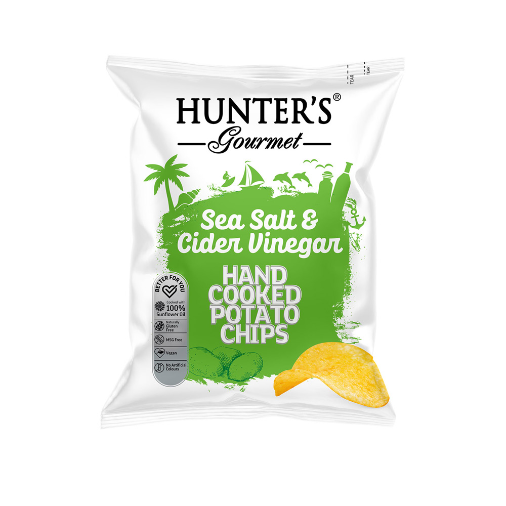 Hunters Gourmet Sal Marinho e Vinage de Maçã 125g