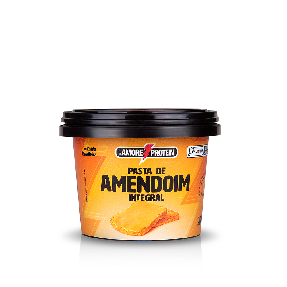 Pasta de Amendoim Integral Sem Açúcar Amore Protein 200g