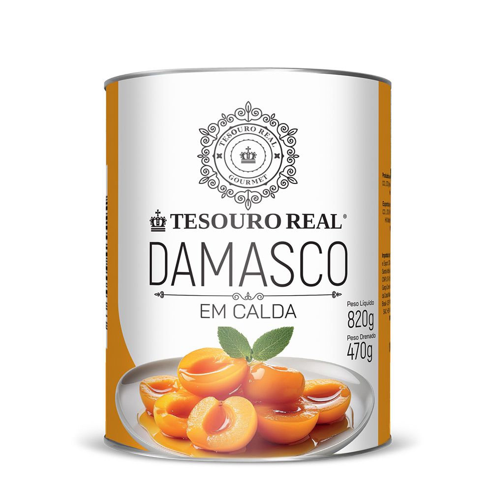 Damasco em Calda 820g Tesouro Real