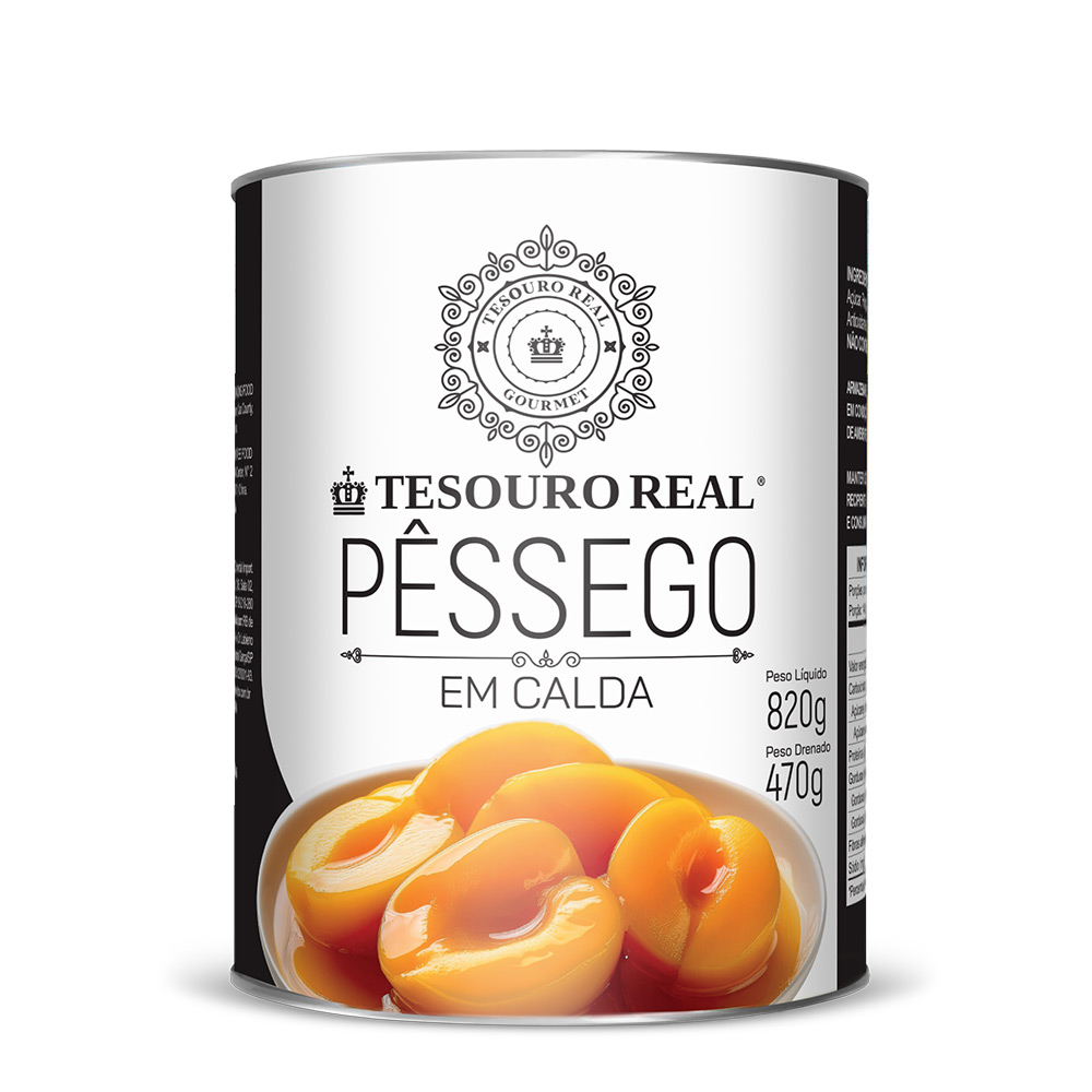 Pêssego em Calda 820g Tesouro Real