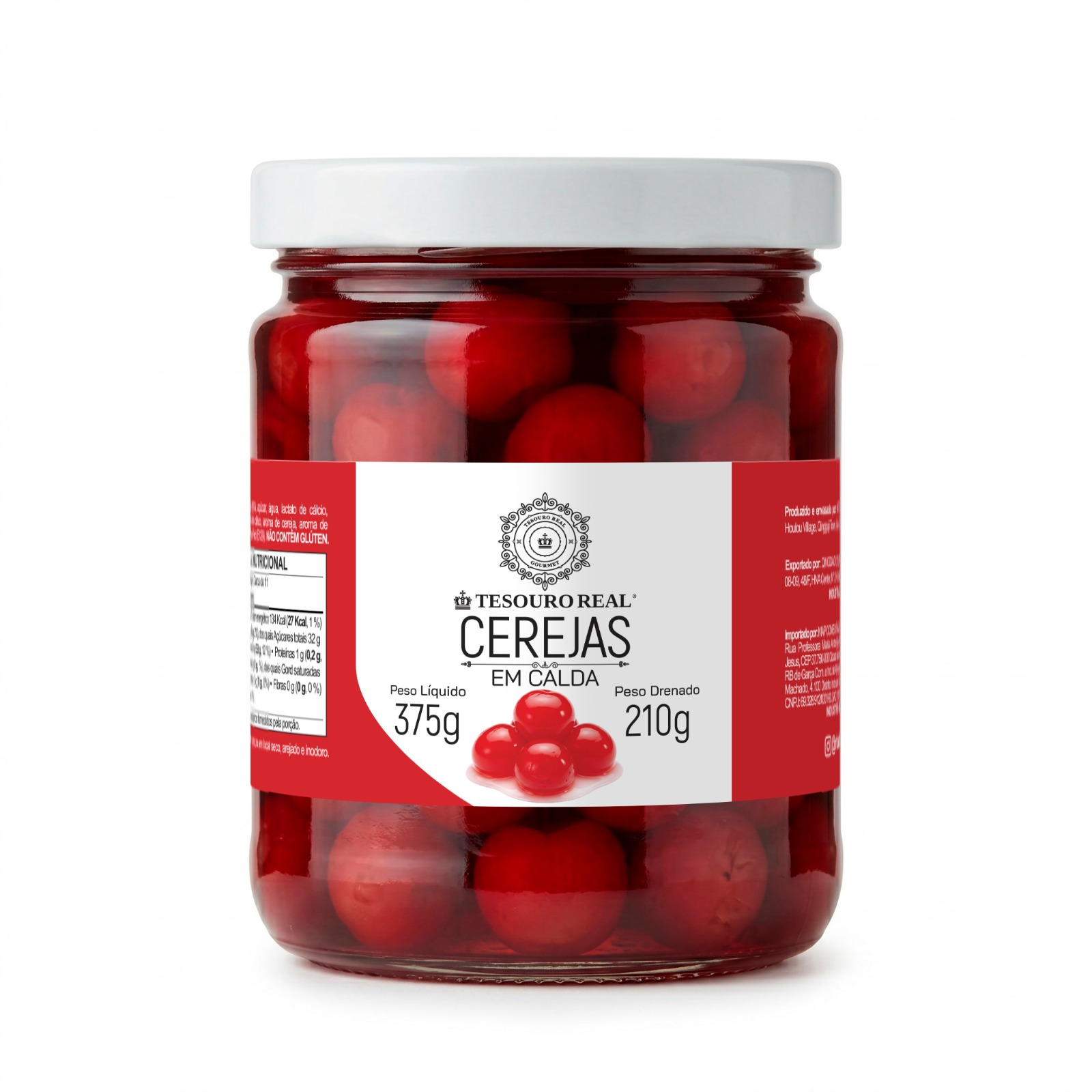 Cereja em Calda Tesouro Real 375g