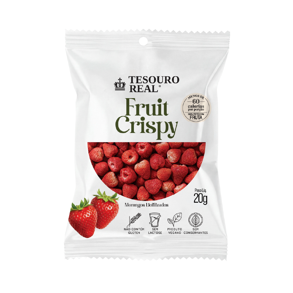 Fruit Crispy de Morango Tesouro Real 20g
