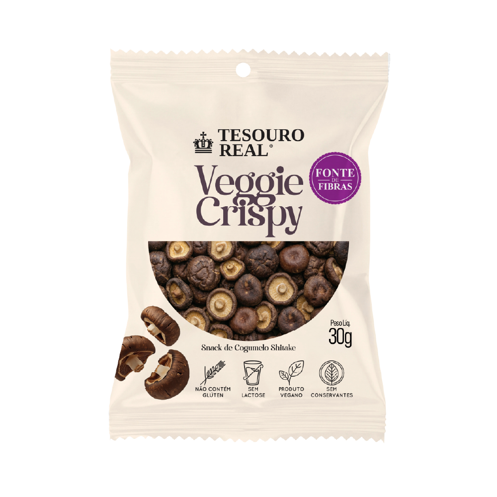 Veggie Crispy de Cogumelo Shitake Tesouro Real 30g
