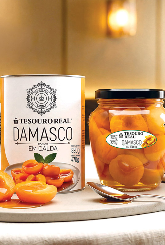 A Tesouro Real amplia sua linha de doces em calda com damascos em vidro e cerejas em calda, trazendo mais sabor e sofisticação ao portfólio.
